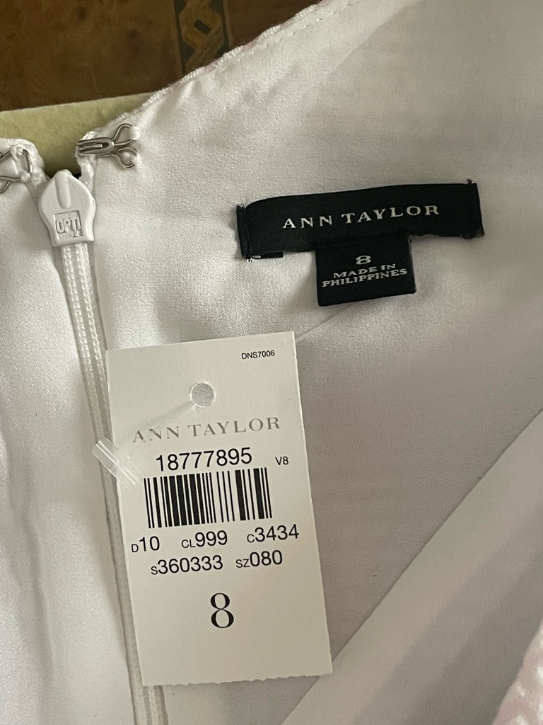 Ann Taylor White Sleeveless Dress